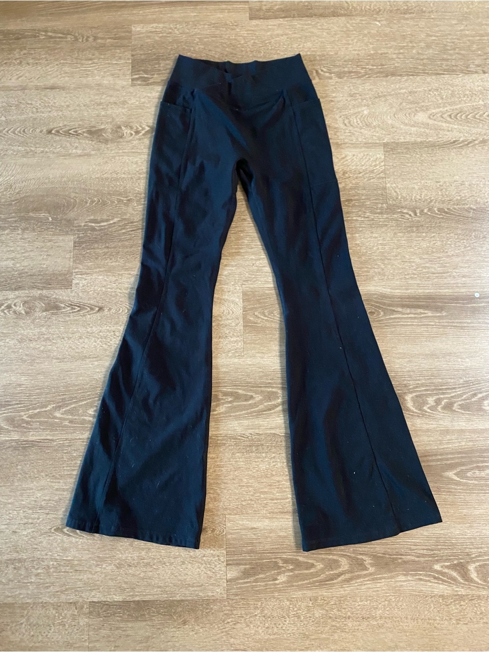 Bo&tee Black Flared Leg Yoga Pants